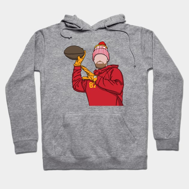 Travis Kelce Wears A Beanie On Christmas Hoodie by mia_me